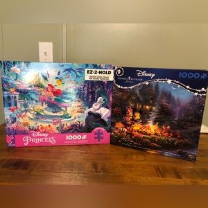Thomas Kindade 1000pcs Mickey and Minnie Puzzle and Little Mermaid 1000pc Puzzle